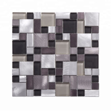 Mixed colors kitchen backsplash blend square mosaic tiles